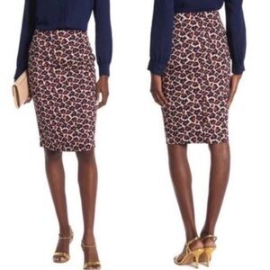 Diane Von Furstenberg Halsey Leopard Pencil Skirt Size 6
